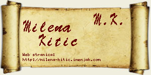 Milena Kitić vizit kartica